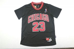 Maillot De Basket Chicago Bulls Michael Jordan 23 Manches Courtes Noir